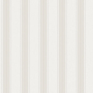 Luxury White Striped Stripe Wallpaper, Farmhouse Non-Woven Wall Covering, 41.7"W x 398"H, Washable Removable for Living Room 