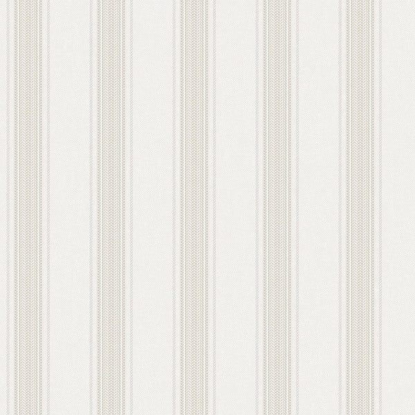 Luxury White Striped Stripe Wallpaper, Farmhouse Non-Woven Wall Covering, 41.7"W x 398"H, Washable Removable for Living Room 