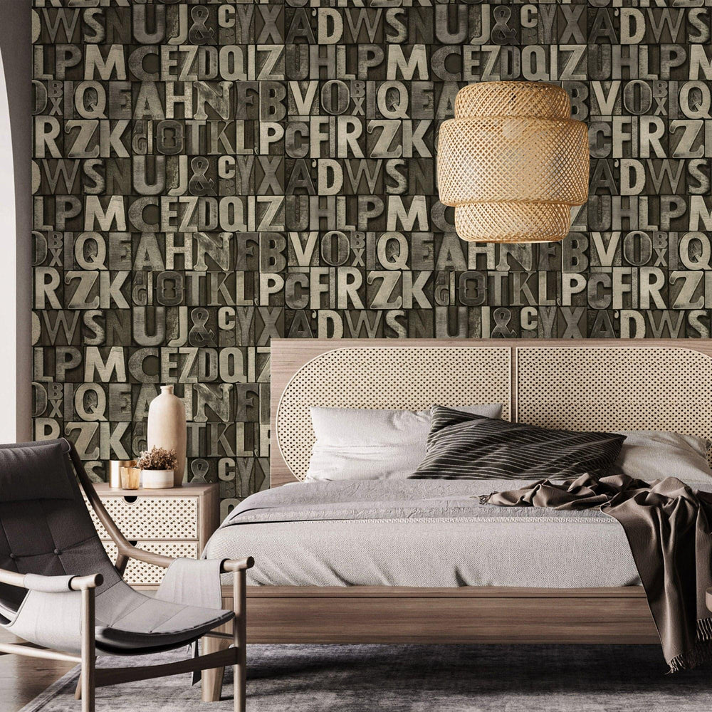 Luxury Gray Textured Wallpaper, Industrial Non-Woven Wall Covering, 41.7"W x 398"H, Washable Removable for Living Room Bedroo