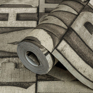 Luxury Gray Textured Wallpaper, Industrial Non-Woven Wall Covering, 41.7"W x 398"H, Washable Removable for Living Room Bedroo