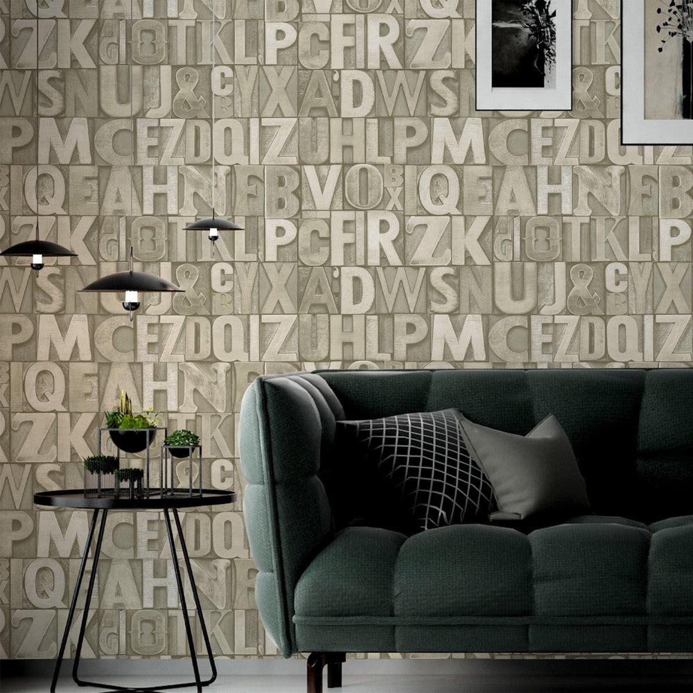 Luxury Gray Textured Wallpaper, Traditional Non-Woven Wall Covering, 41.7"W x 398"H, Washable Removable for Living Room Bedro