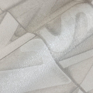 Luxury Ivory Textured Wallpaper, Contemporary Non-Woven Wall Covering, 41.7"W x 398"H, Washable Removable for Living Room Bed