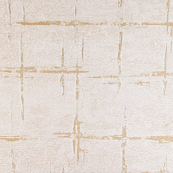 Luxury Beige Abstract Geometric 3D Embossed Wallpaper, Rustic Non-Woven Wall Covering, 41.7"W x 398"H, Washable Removable for