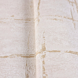 Luxury Beige Abstract Geometric 3D Embossed Wallpaper, Rustic Non-Woven Wall Covering, 41.7"W x 398"H, Washable Removable for