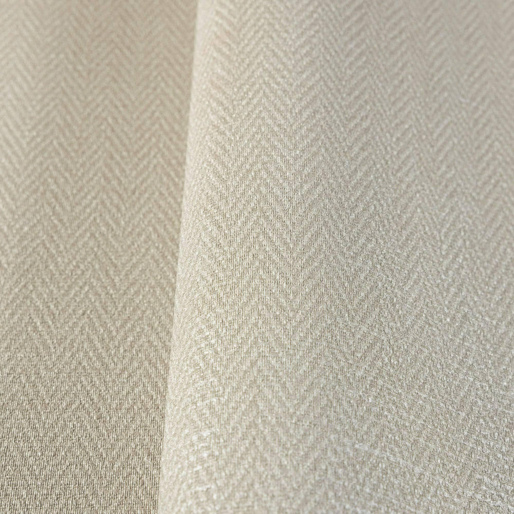 Luxury Beige Chevron Fabric Textured Wallpaper, Modern Non-Woven Wall Covering, 41.7"W x 614"H, Washable Removable for Living