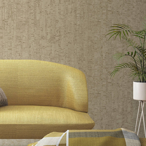 Luxury Beige Wood Textured Wallpaper, Farmhouse Non-Woven Wall Covering, 41.7"W x 614"H, Washable Removable for Living Room B