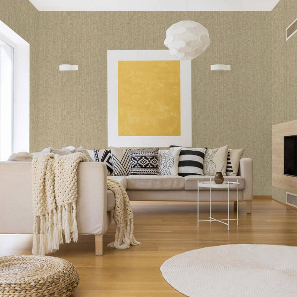 Luxury Beige Wood Textured Wallpaper, Farmhouse Non-Woven Wall Covering, 41.7"W x 614"H, Washable Removable for Living Room B