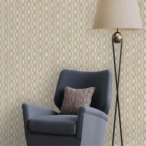 Luxury Beige Geometric Embossed 3D Embossed Wallpaper, Boho Non-Woven Wall Covering, 41.7"W x 398"H, Washable Removable for L