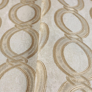 Luxury Beige Geometric Embossed 3D Embossed Wallpaper, Boho Non-Woven Wall Covering, 41.7"W x 398"H, Washable Removable for L