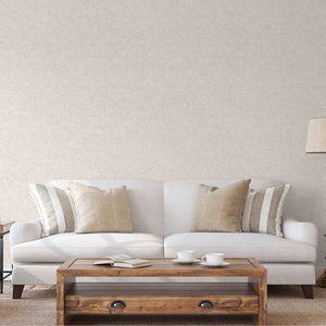 Luxury Beige Fabric Textured Wallpaper, Premium Non-Woven Wall Covering, 41.7"W x 398"H, Washable Removable for Living Room B