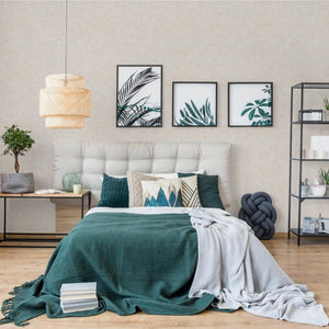 Luxury Beige Fabric Textured Wallpaper, Premium Non-Woven Wall Covering, 41.7"W x 398"H, Washable Removable for Living Room B
