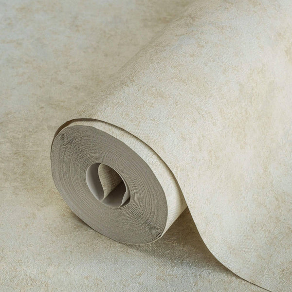 Luxury Beige Distressed Metallic 3D Embossed Wallpaper, Boho Non-Woven Wall Covering, 41.7"W x 614"H, Washable Removable for 