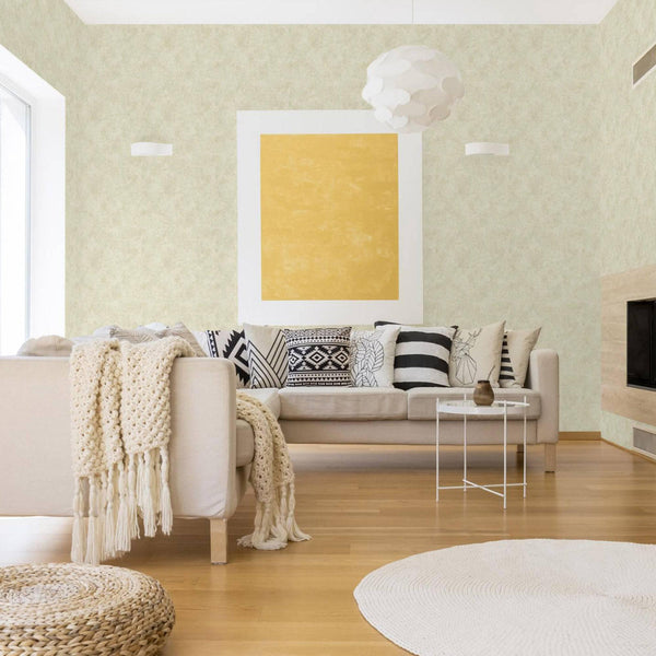 Luxury Beige Distressed Metallic 3D Embossed Wallpaper, Boho Non-Woven Wall Covering, 41.7"W x 614"H, Washable Removable for 