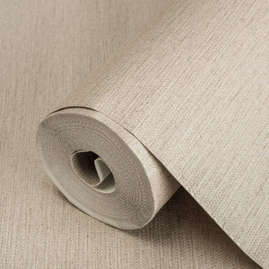 Luxury Beige Textured Wallpaper, Boho Non-Woven Wall Covering, 41.7"W x 614"H, Washable Removable for Living Room Bedroom Acc