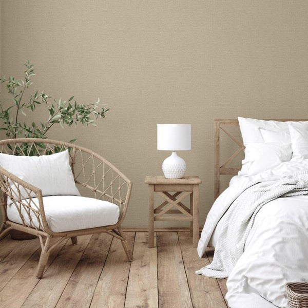 Luxury Beige Textured Wallpaper, Boho Non-Woven Wall Covering, 41.7"W x 614"H, Washable Removable for Living Room Bedroom Acc