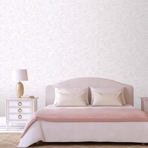 Luxury Beige Leaves Embossed 3D Embossed Wallpaper, Coastal Non-Woven Wall Covering, 41.7"W x 398"H, Washable Removable for L