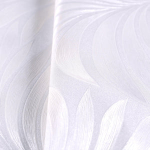 Luxury Beige Leaves Embossed 3D Embossed Wallpaper, Coastal Non-Woven Wall Covering, 41.7"W x 398"H, Washable Removable for L
