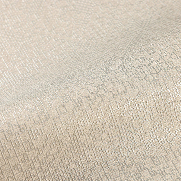 Luxury Beige Abstract Metallic 3D Embossed Wallpaper, Traditional Non-Woven Wall Covering, 41.7"W x 614"H, Washable Removable