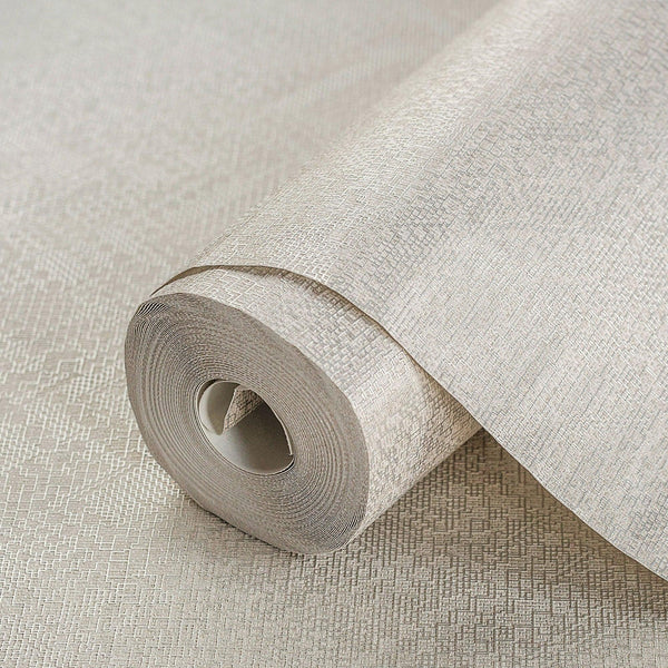 Luxury Beige Abstract Metallic 3D Embossed Wallpaper, Traditional Non-Woven Wall Covering, 41.7"W x 614"H, Washable Removable