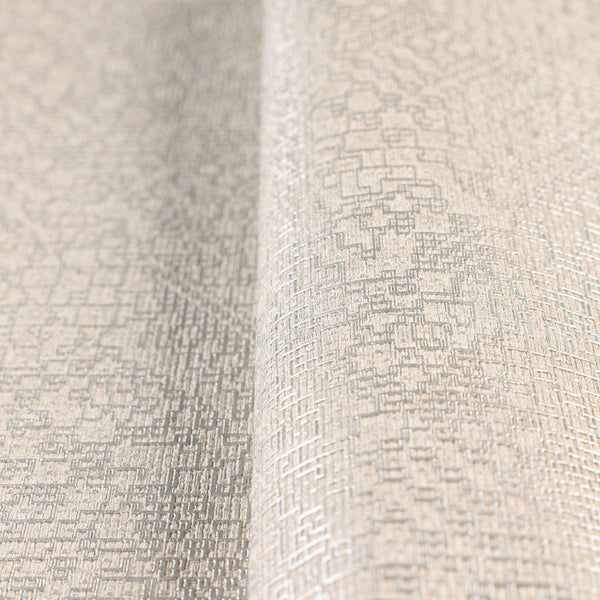 Luxury Beige Abstract Metallic 3D Embossed Wallpaper, Traditional Non-Woven Wall Covering, 41.7"W x 614"H, Washable Removable