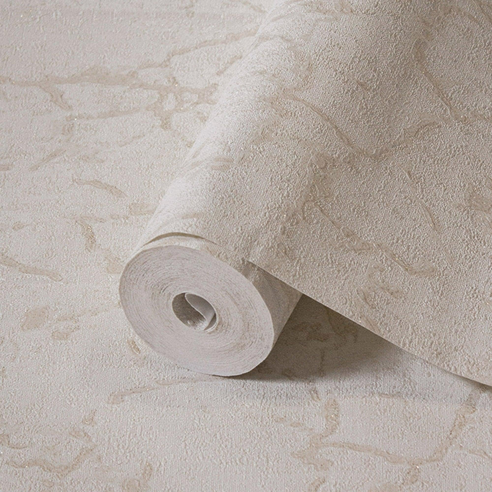 Luxury Beige Abstract Textured Wallpaper, Country Non-Woven Wall Covering, 41.7"W x 398"H, Washable Removable for Living Room