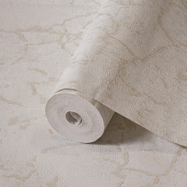 Luxury Beige Abstract Textured Wallpaper, Country Non-Woven Wall Covering, 41.7"W x 398"H, Washable Removable for Living Room