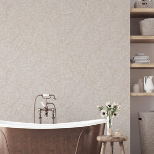 Luxury Beige Abstract Textured Wallpaper, Country Non-Woven Wall Covering, 41.7"W x 398"H, Washable Removable for Living Room