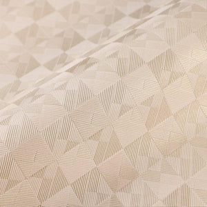Luxury Beige Checkered Geometric 3D Embossed Wallpaper, Glam Non-Woven Wall Covering, 41.7"W x 614"H, Washable Removable for 