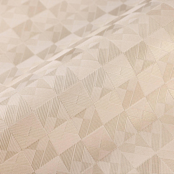 Luxury Beige Checkered Geometric 3D Embossed Wallpaper, Glam Non-Woven Wall Covering, 41.7"W x 614"H, Washable Removable for 