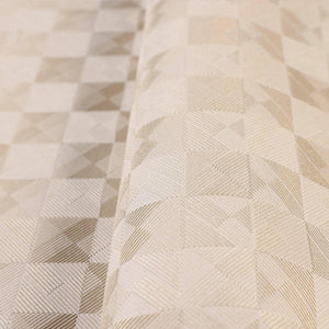 Luxury Beige Checkered Geometric 3D Embossed Wallpaper, Glam Non-Woven Wall Covering, 41.7"W x 614"H, Washable Removable for 