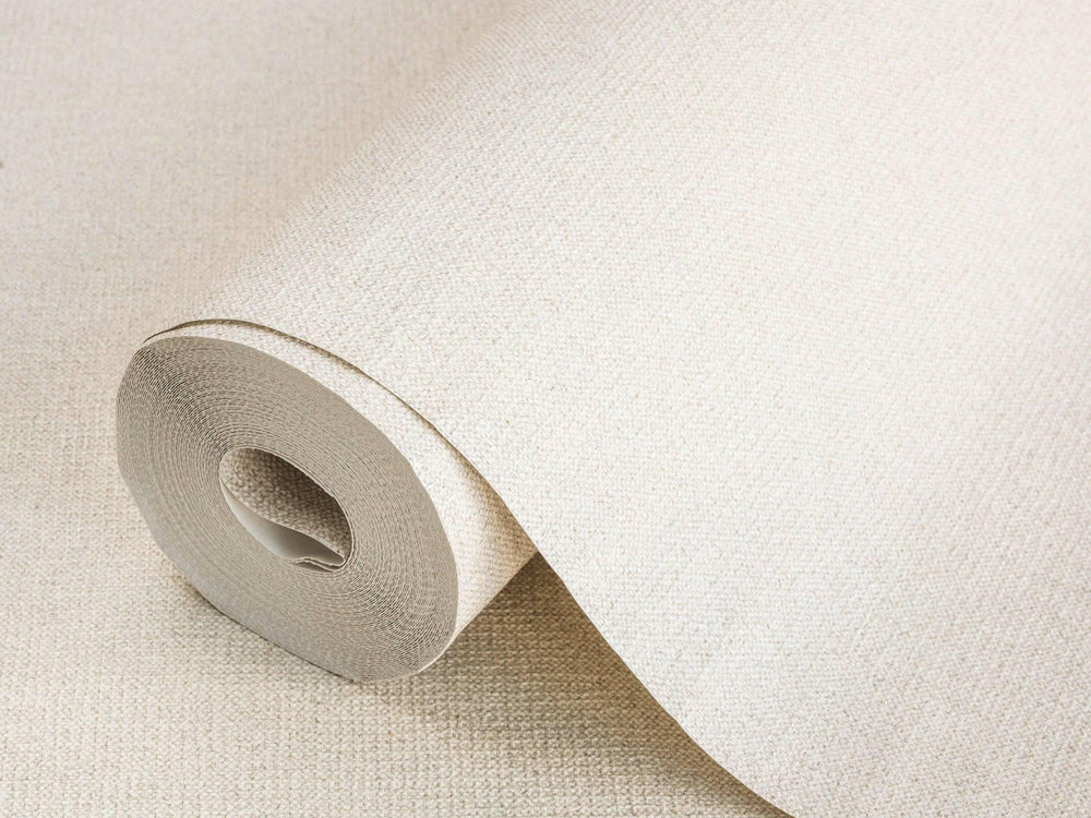 Luxury Beige Fabric Textured Wallpaper, Coastal Non-Woven Wall Covering, 41.7"W x 614"H, Washable Removable for Living Room B