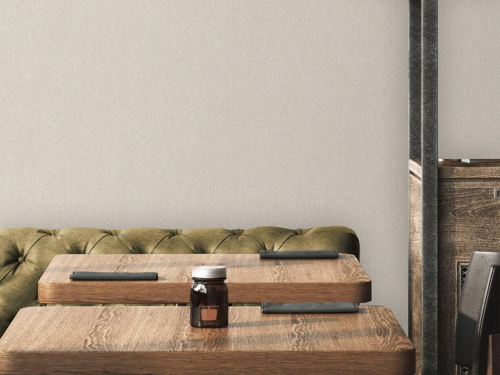 Luxury Beige Fabric Textured Wallpaper, Coastal Non-Woven Wall Covering, 41.7"W x 614"H, Washable Removable for Living Room B