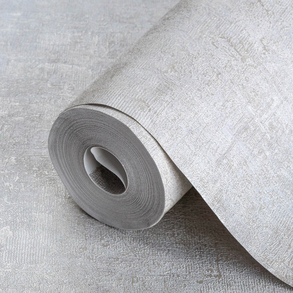 Luxury Beige Distressed Textured 3D Embossed Wallpaper, Farmhouse Non-Woven Wall Covering, 41.7"W x 614"H, Washable Removable