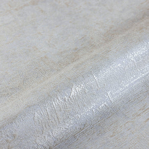 Luxury Beige Distressed Textured 3D Embossed Wallpaper, Farmhouse Non-Woven Wall Covering, 41.7"W x 614"H, Washable Removable