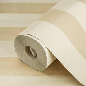 Luxury Beige Striped Stripe Textured Wallpaper, Premium Non-Woven Wall Covering, 41.7"W x 614"H, Washable Removable for Livin