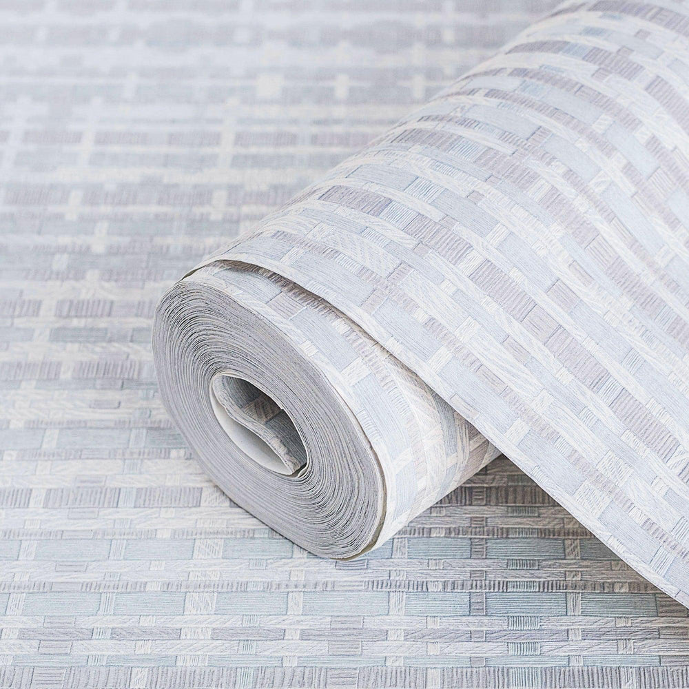 Luxury Blue Striped Stripe 3D Embossed Wallpaper, Lodge Non-Woven Wall Covering, 41.7"W x 614"H, Washable Removable for Livin