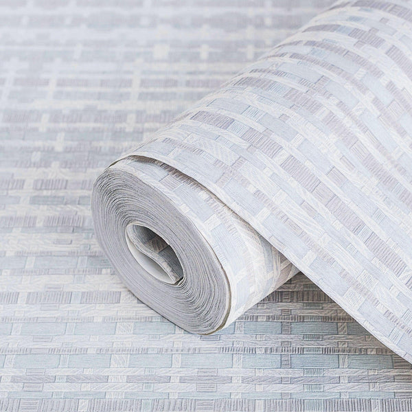 Luxury Blue Striped Stripe 3D Embossed Wallpaper, Lodge Non-Woven Wall Covering, 41.7"W x 614"H, Washable Removable for Livin