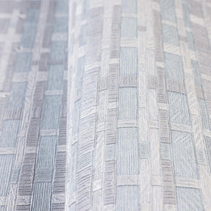 Luxury Blue Striped Stripe 3D Embossed Wallpaper, Lodge Non-Woven Wall Covering, 41.7"W x 614"H, Washable Removable for Livin
