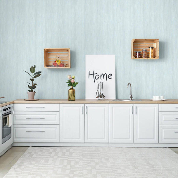 Luxury Blue Striped Stripe 3D Embossed Wallpaper, Coastal Non-Woven Wall Covering, 41.7"W x 614"H, Washable Removable for Liv