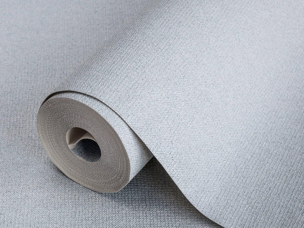 Luxury Blue Fabric Textured Wallpaper, Scandinavian Non-Woven Wall Covering, 41.7"W x 614"H, Washable Removable for Living Ro