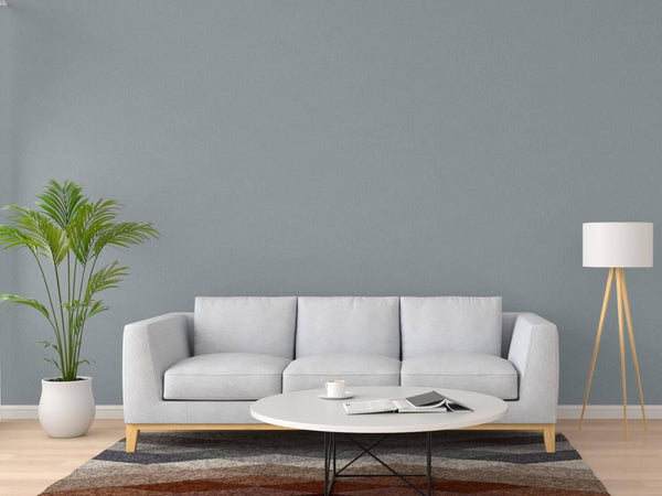 Luxury Blue Fabric Textured Wallpaper, Scandinavian Non-Woven Wall Covering, 41.7"W x 614"H, Washable Removable for Living Ro
