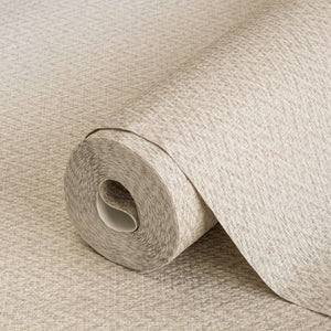 Luxury Brown Chevron Fabric Textured Wallpaper, Premium Non-Woven Wall Covering, 41.7"W x 398"H, Washable Removable for Livin