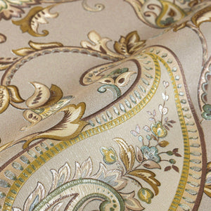 Luxury Brown Paisley Textured Wallpaper, Boho Non-Woven Wall Covering, 41.7"W x 614"H, Washable Removable for Living Room Bed