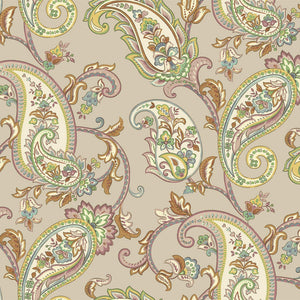 Luxury Brown Paisley Textured Wallpaper, Boho Non-Woven Wall Covering, 41.7"W x 614"H, Washable Removable for Living Room Bed