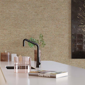 Luxury Brown Fabric Textured Wallpaper, Farmhouse Non-Woven Wall Covering, 41.7"W x 398"H, Washable Removable for Living Room