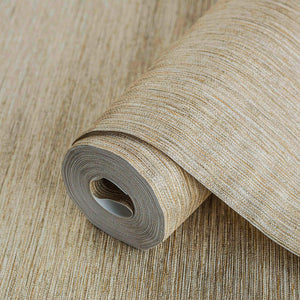 Luxury Brown Abstract Striped Textured Wallpaper, Traditional Non-Woven Wall Covering, 41.7"W x 614"H, Washable Removable for