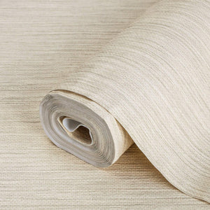 Luxury Cream Striped Stripe Textured Wallpaper, Elegant Non-Woven Wall Covering, 41.7"W x 614"H, Washable Removable for Livin