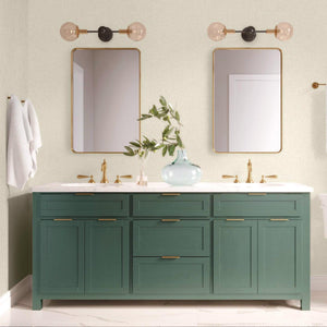 Luxury Cream Textured Wallpaper, Minimalist Non-Woven Wall Covering, 41.7"W x 398"H, Washable Removable for Living Room Bedro
