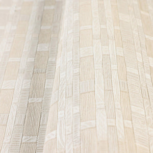 Luxury Cream Striped Stripe 3D Embossed Wallpaper, Boho Non-Woven Wall Covering, 41.7"W x 614"H, Washable Removable for Livin