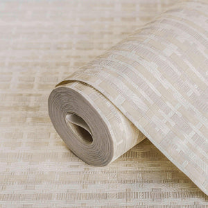 Luxury Cream Striped Stripe 3D Embossed Wallpaper, Boho Non-Woven Wall Covering, 41.7"W x 614"H, Washable Removable for Livin